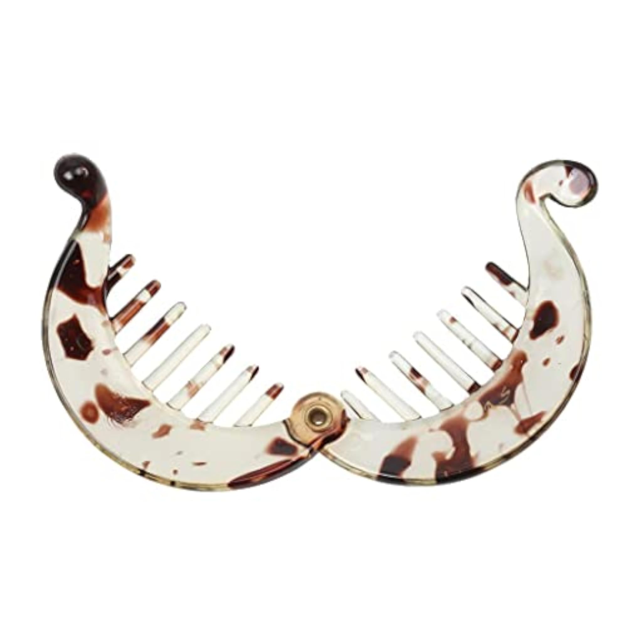 2 Pieces Banana/Fish Hair Clips Barrette Comb